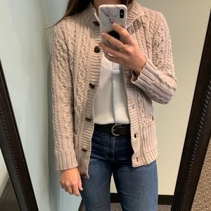 Cable Knit Cardigan Sweater